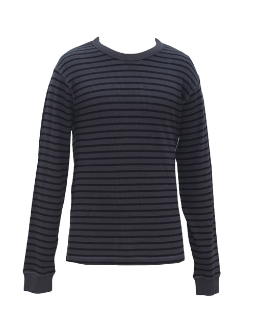 T-Shirts | Men’s Long Sleeve Striped Thermal Top