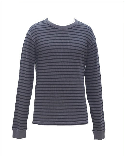 T-Shirts | Men’s Long Sleeve Striped Thermal Top